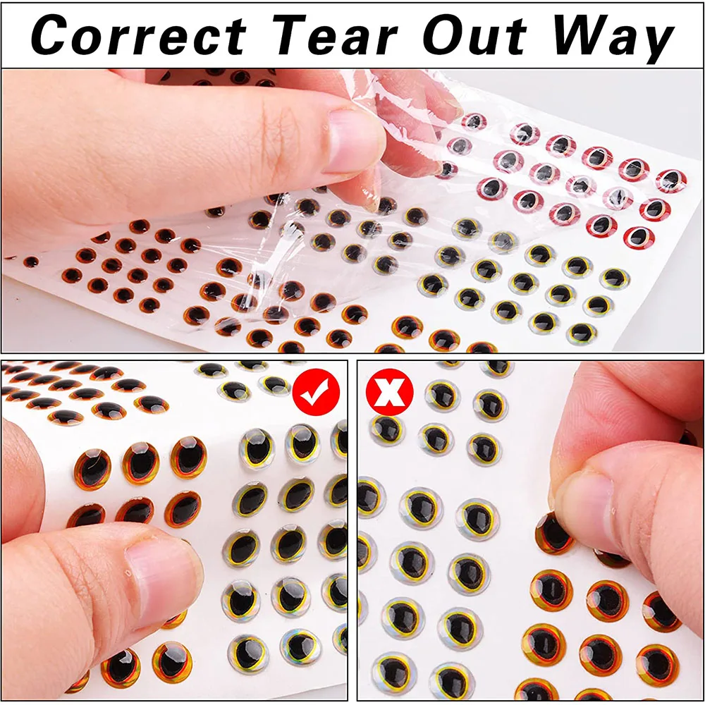 Ojos holográficos realistas para señuelos de pesca – Atado de moscas DIY - imagen 3