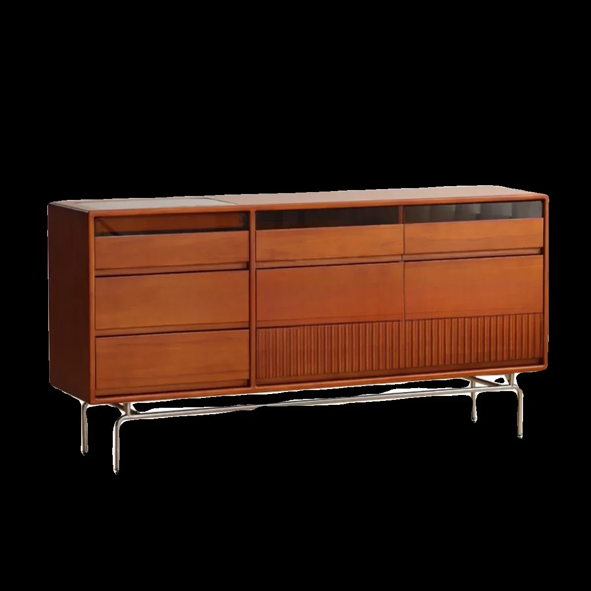 JJsmt1 Solid Wood Eight-bucket Cabinet, Medieval Bedside Cabinet, Bedroom Storage, Boxwood TV Cabinet