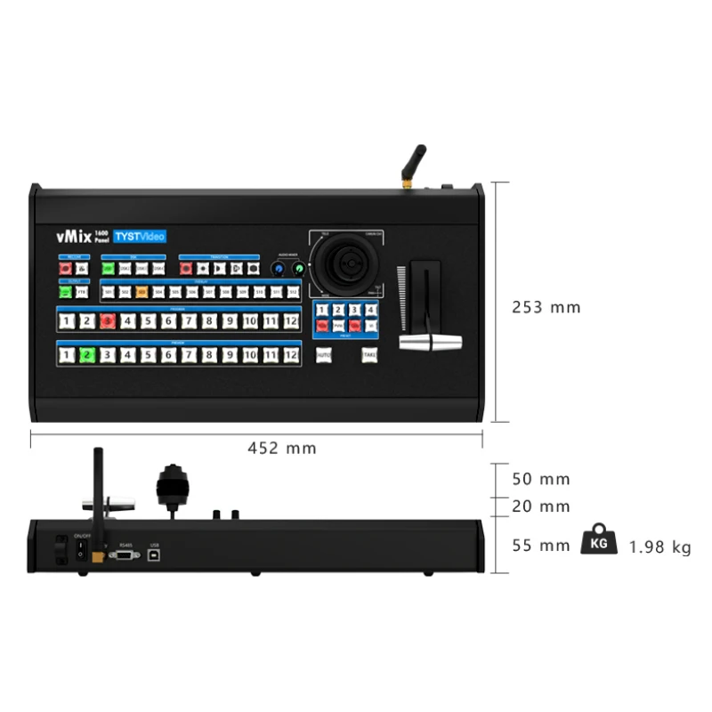 TYST vMix 1600 لوحة لاسلكية مدير الفيديو الجلاد لوحة التحكم PTZ التحكم الانتظار اللاسلكية تالي ضوء Vmix محول الفيديو
