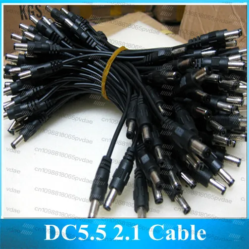 20PCS DC Power Cord Male to Male Extend Cable 5.5 2.1 DC Adapter 20CM for Strip Controller