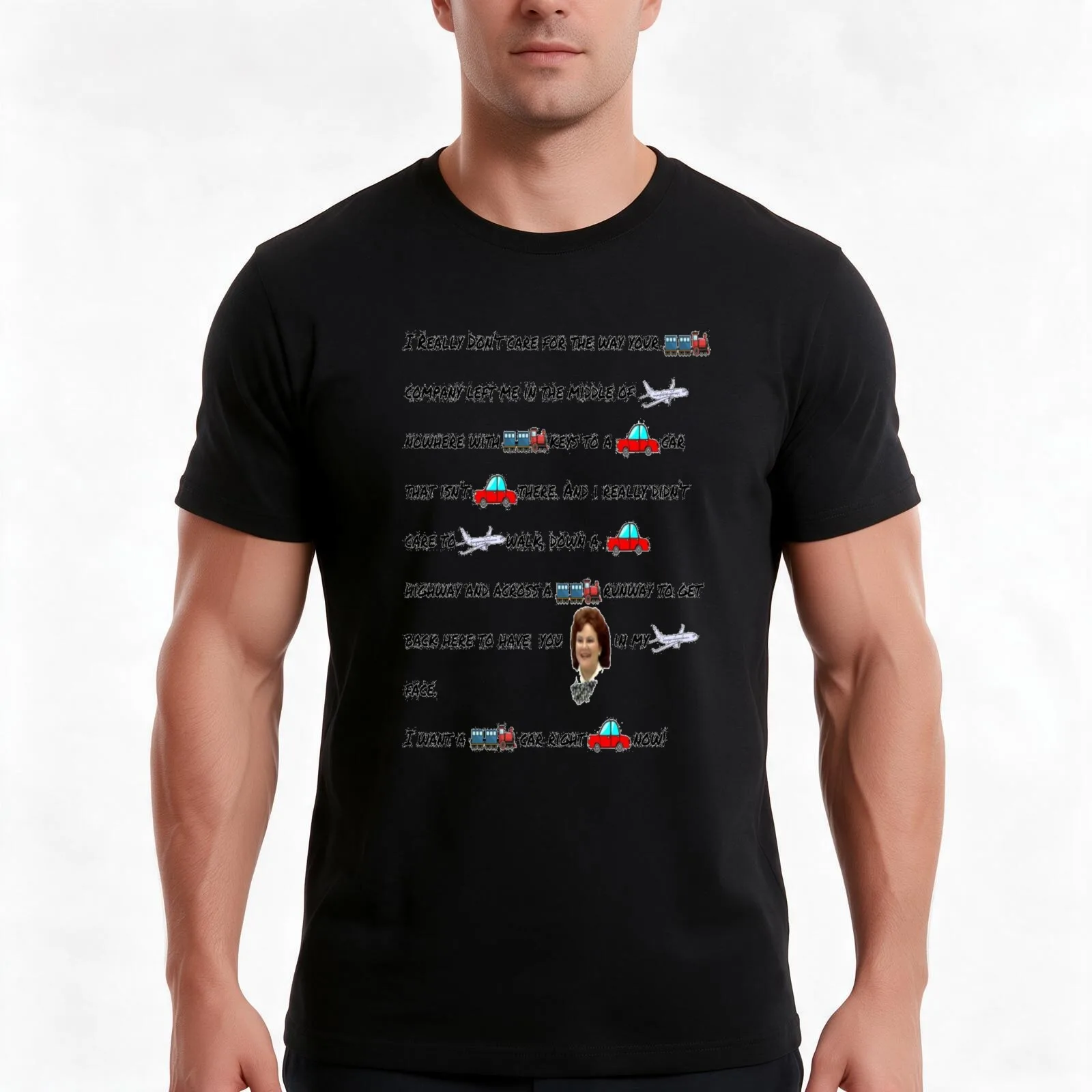 Planes, Trains and Some Automobiles T-Shirt, Summer Casual Cotton Tee, Oversized Streetwear Tops, Vintage Graphic Print