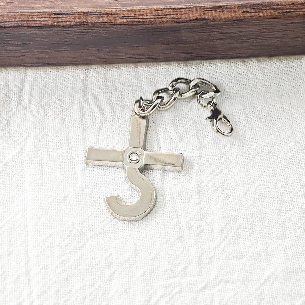 Band-Musik-Schlüsselanhänger-Set, modifizierter Bären-Smile-Face-Metallanhänger, Schlüsselring, Kreuz, Geschenk für Musikfans, Schmuck – Detail 3