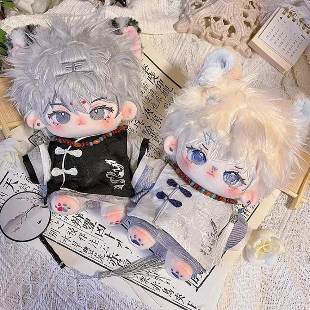 Presente da menina estilo chinês roupas diy menino menina antigo casaco bonito moda acessórios de roupas 20cm algodão bonecas