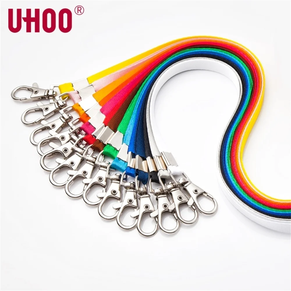 100 Pcs Uhoo 6741 10mm Lobster Lanyard For Id Card Holder Exhibition Card Buss Card Name Badge Holder Neck Suspension Cord Rope