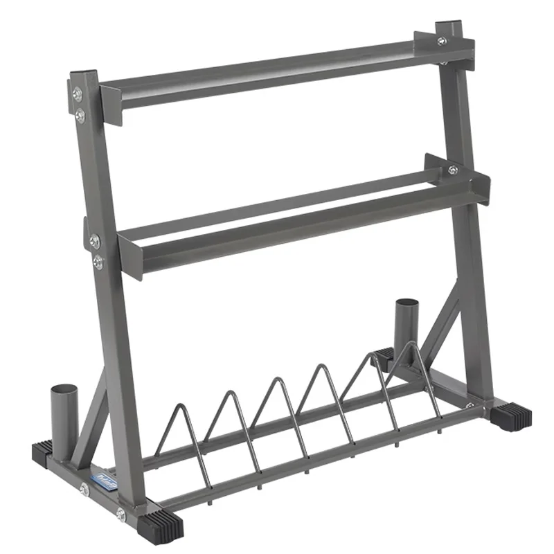 حامل تخزين رف لوحة الوزن من 3 طبقات لرف الدمبل/Kettlebell/لوحة الوزن وقضيب التجعيد