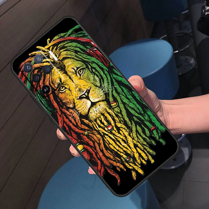 Bob Marley Rasta Lion For OPPO A5 A9 A31 A53 2020 A15 A52 A72 A83 A91 A93 A54 A74 A94 Find X3 X5 Pro Phone Case