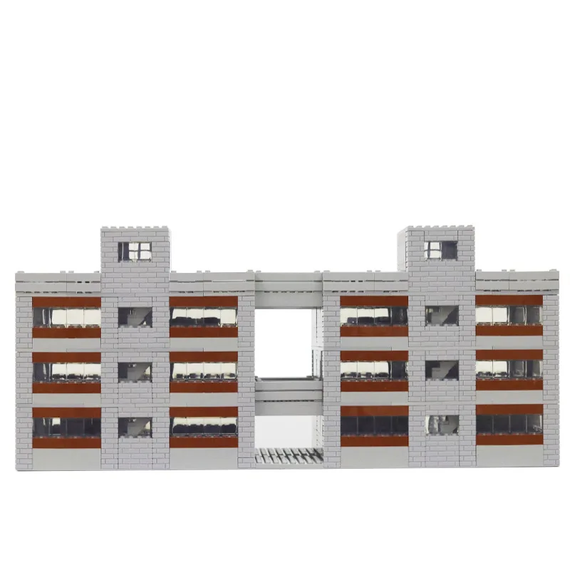 MOC Game Scene Bricks Toys Military Four Lines Large Warehouse City Defend Fortress Building Blocks City  Compatible With LEGO