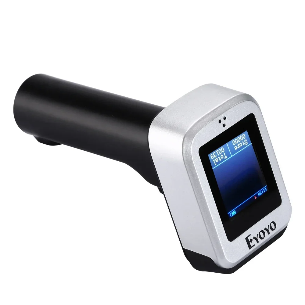 Escáner de código de barras Eyoyo EY-1900 Bluetooth 1D CCD con pantalla LCD: muestra el nombre y el precio del producto, adecuado para venta al por menor/POS/almacén