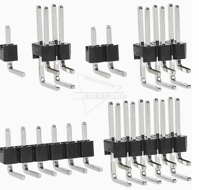 （500PCS）Single Row Reverse Bend Row Pin 2.54MM Bent Single Row Pin Connector Integrated Circuit