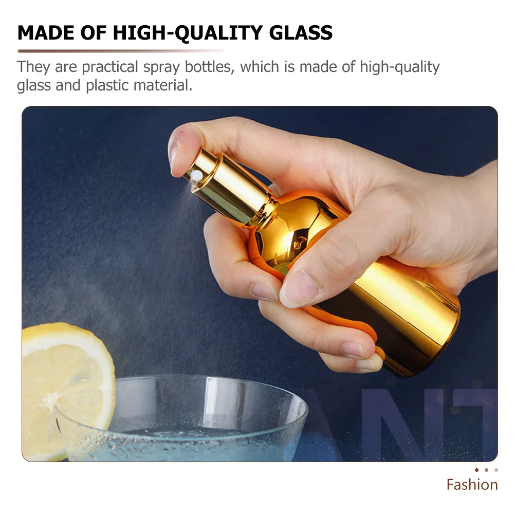 

2Pcs Cocktail Spray Bottles 100Ml Glass and Plastic Bpa- Tools with Electroplated Nozzle for Bartender Supplies