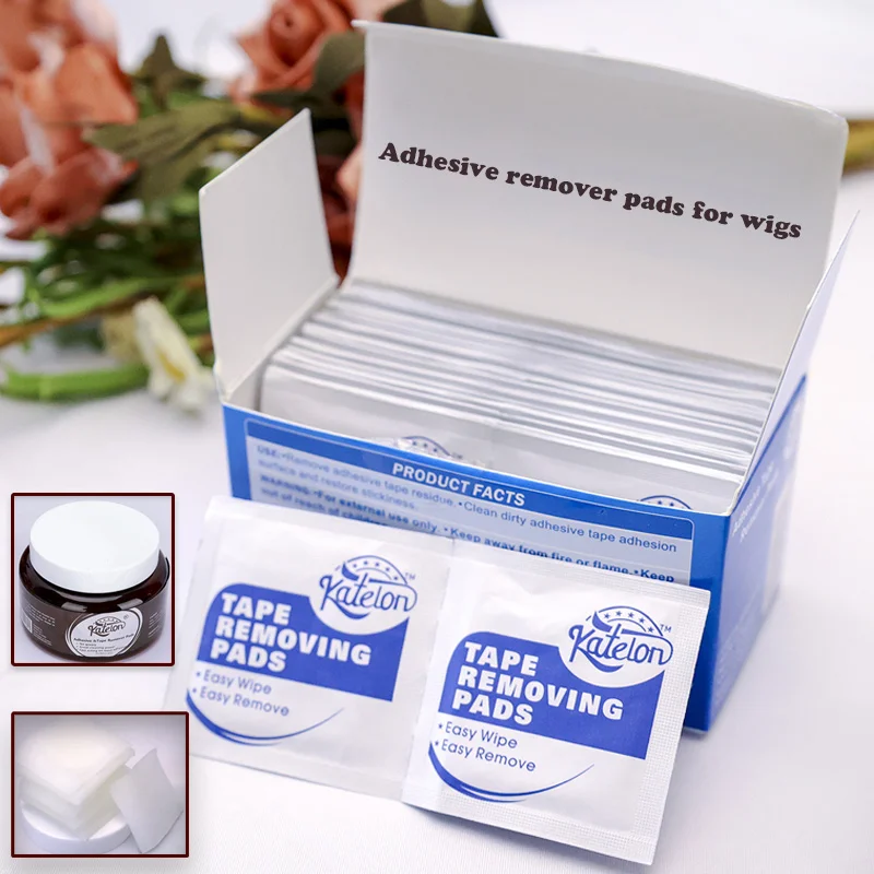 Toupee/Wig Tape Remover Wipes 30Pcs Adhesive Remover Pads For Tape In Hair Extension Wig Glue Remover Pads Repair Tape Stickness image 3