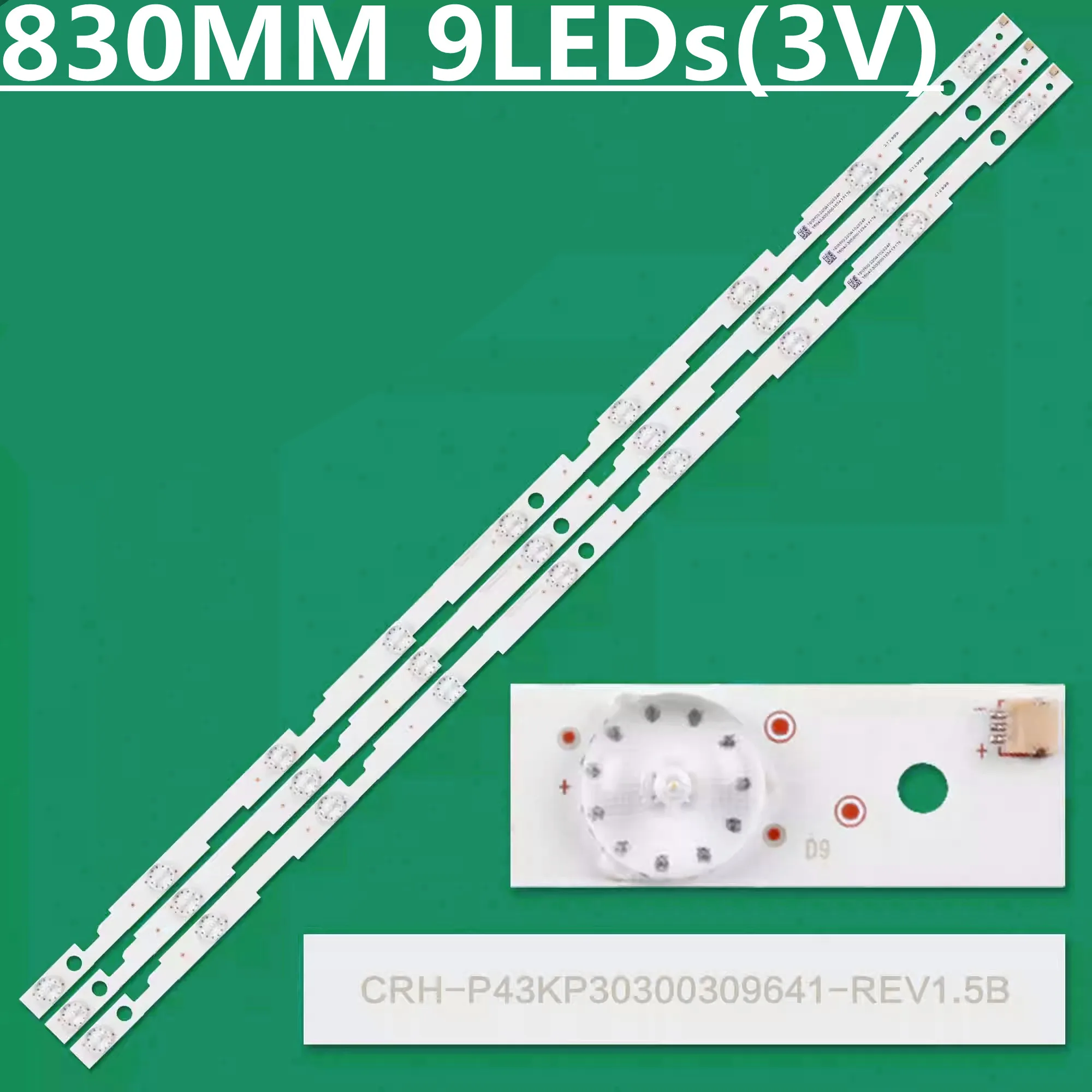 Striscia LED per CRH-P43KP30300309641-REV1.1 RF-AJ430S30-0901S-09 per LC-43FG5242E LC-43UI7252E LC-43UI7552E LC430EQY-SH M1