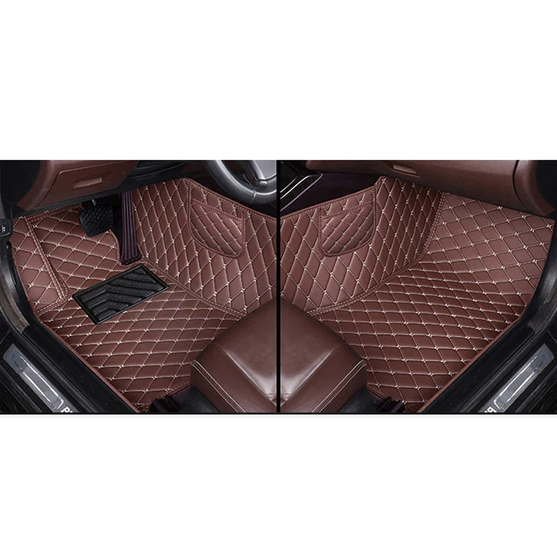 YUCKJU Custom Front Row Leather Car mat for Ssangyong All Models Rodius Kyron ActYon Rexton Korando Auto accessories Car-Styling