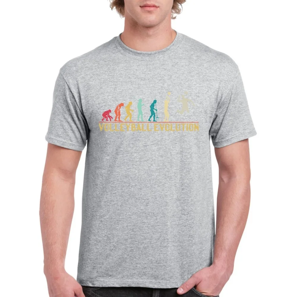 Top Gift T-Shirt for Dad Evolution of Volleyball Sports Cotton Comfort Streetwear Vintage Clothes Camisas Mens T Shirts