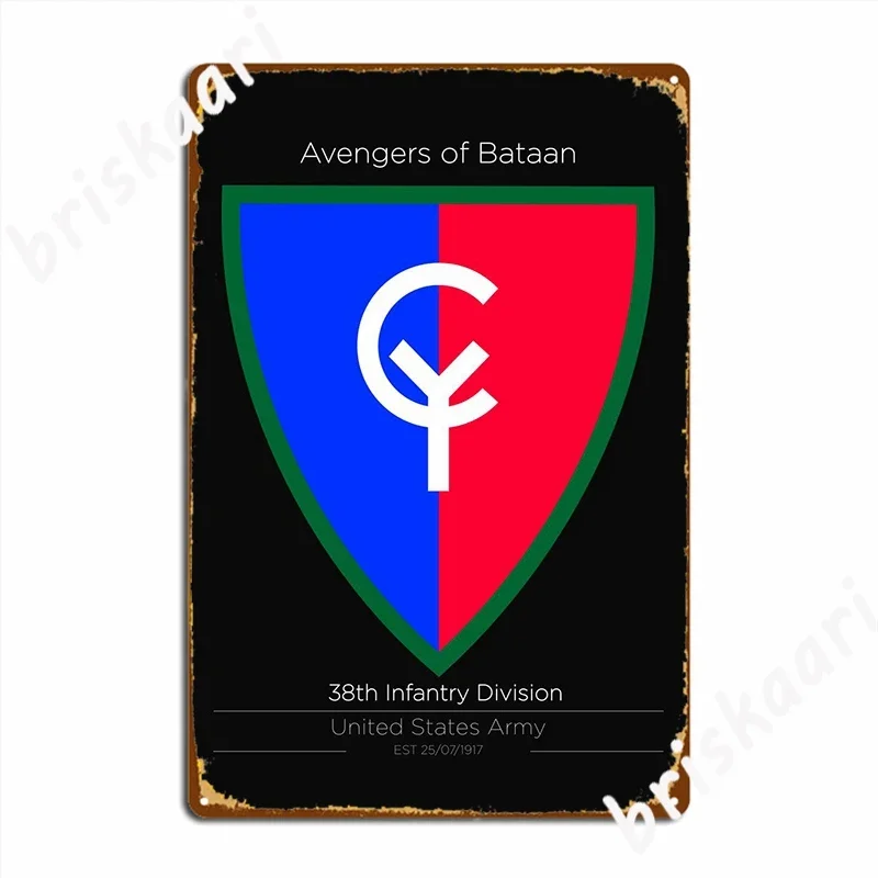 Infantry Division Metal Sign Vintage Bar Cave Mural Painting Cinema Living Room Tin Sign Poster