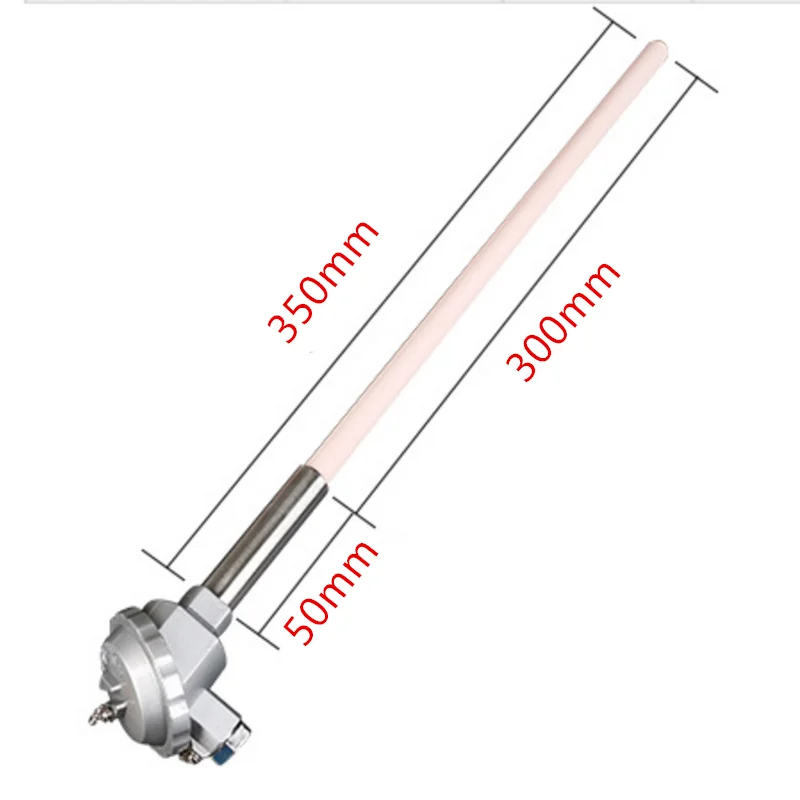 K-type WRN-132 350mm Corundum Ceramic Tube SUS304 1300 Degree For High Temperature Furnace