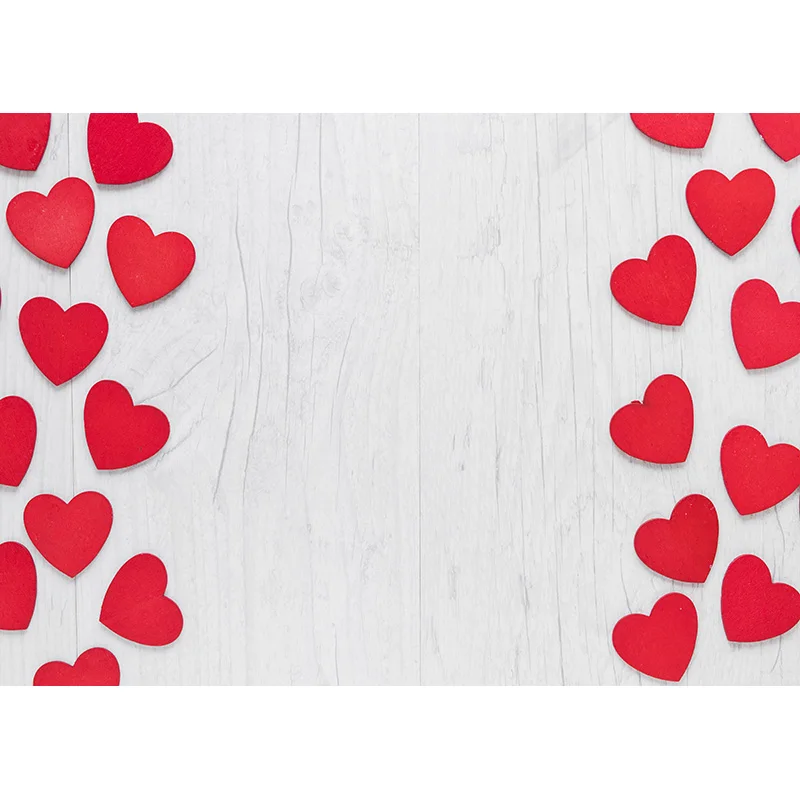 Vinyl Custom Valentine Day Photography Backdrops Prop Love Heart Rose Flower Wooden Floor Photo Studio Background  21415 ZOOM-04