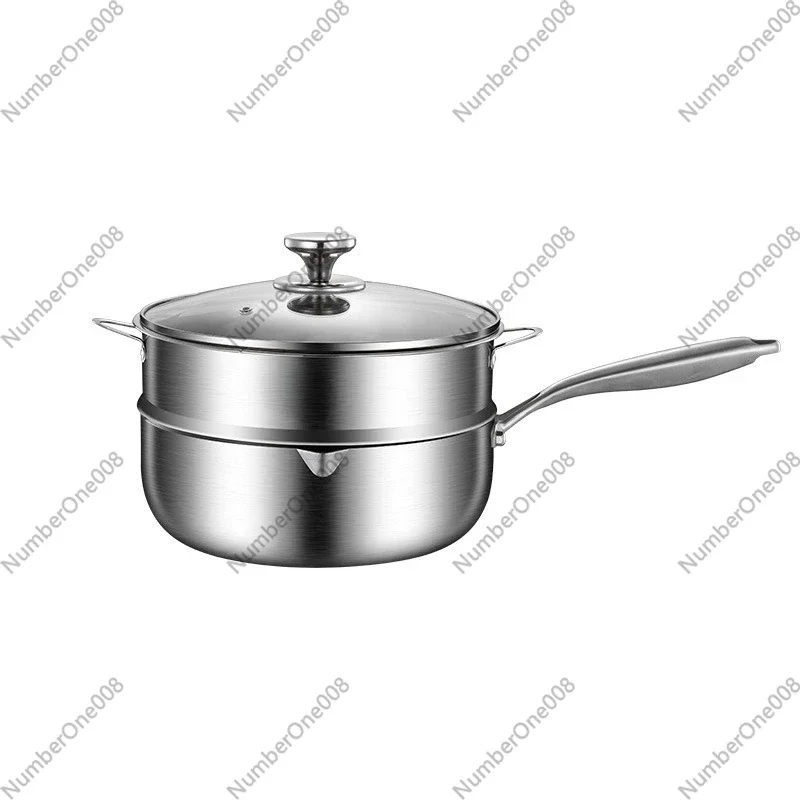 316 Stainless Steel Honeycomb Household Food Supplement Pot One Person Food Non-stick Pot Japanese Style Thickened