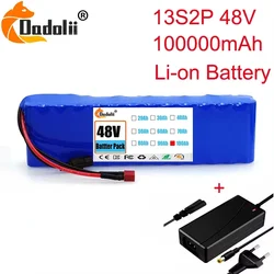 13S2P 48V 100000mAh 100Ah Lithium-ion Battery Pack with 250W 350W 500W 750W 1000W BMS And a complimentary 54.6V charger