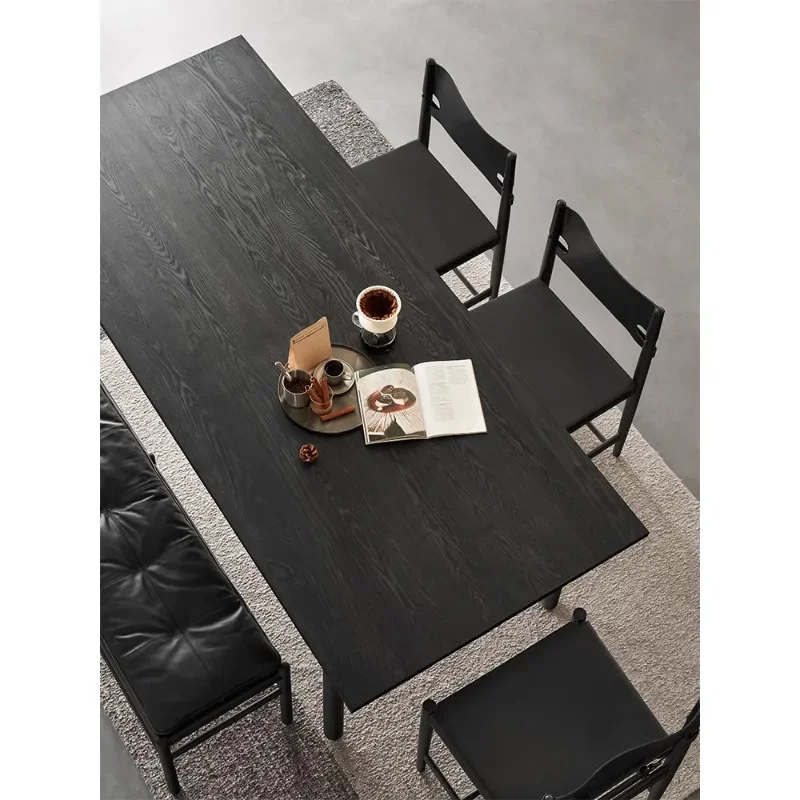 Nordic geometric dining table set | Natural texture of native oak, interpreting the simple aesthetics of modern restaurants |