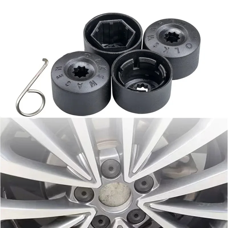 20pcs Car Wheel Bolt Caps Tyre Screws Cover For Volkswagen VW POLO Tiguan Passat B5 B6 B7 Golf