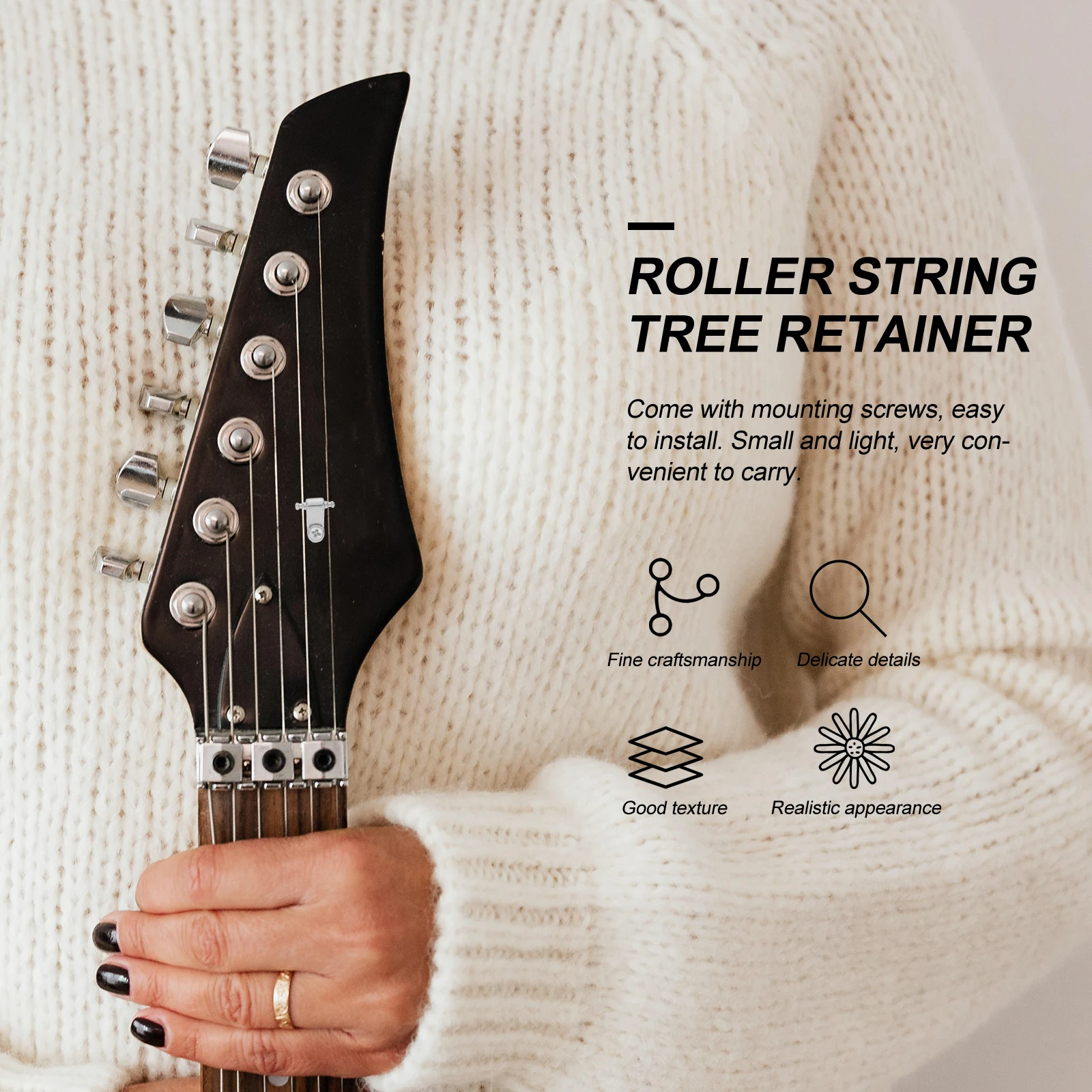 

s Iron Guitar String Retainer Replacement Smooth Small Light String Holder Accessories Parts Supplies Kit for Guitar