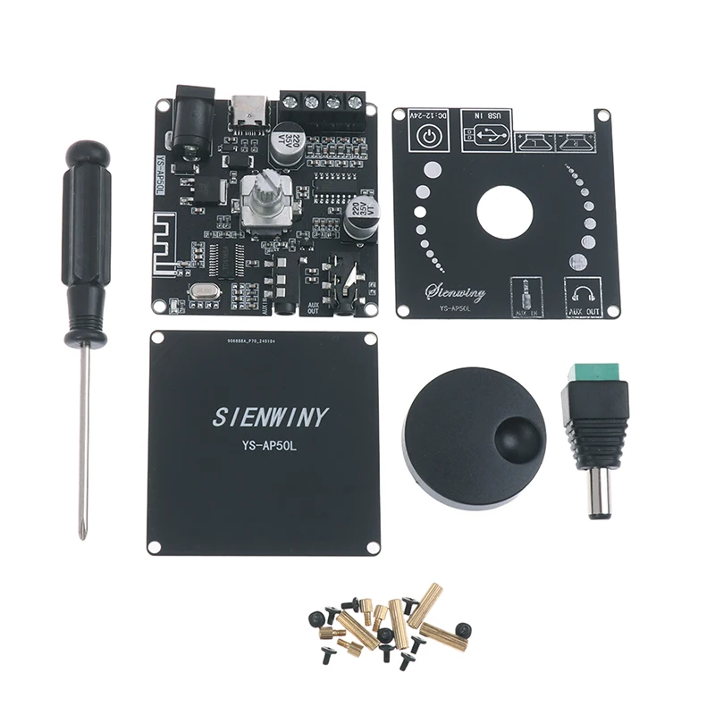 

1 комплект YS-AP50L 50W+50W Bluetooth 5.0 усилительный модуль DC12-24V стерео AUX USB цифровой модуль для самостоятельной сборки колонок