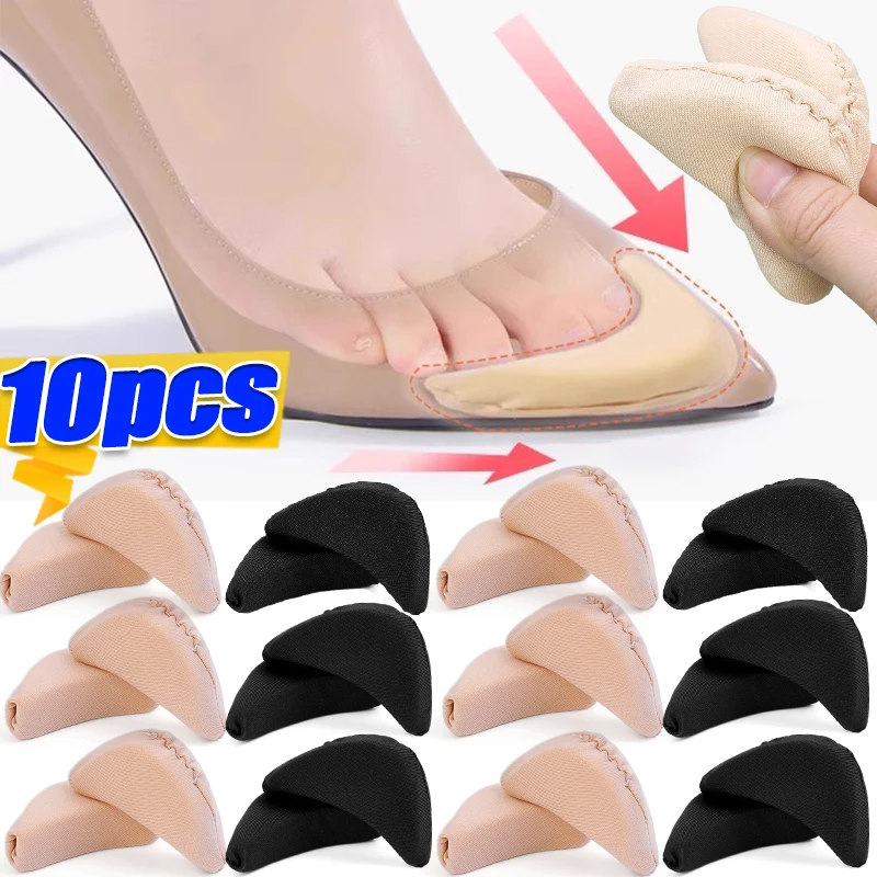 إسفنجة لينة عالية الكعب الأمامية وسادة منصات لتخفيف الآلام قوس النعال تقليل حجم الحذاء حشو حامي للأحذية المريحة