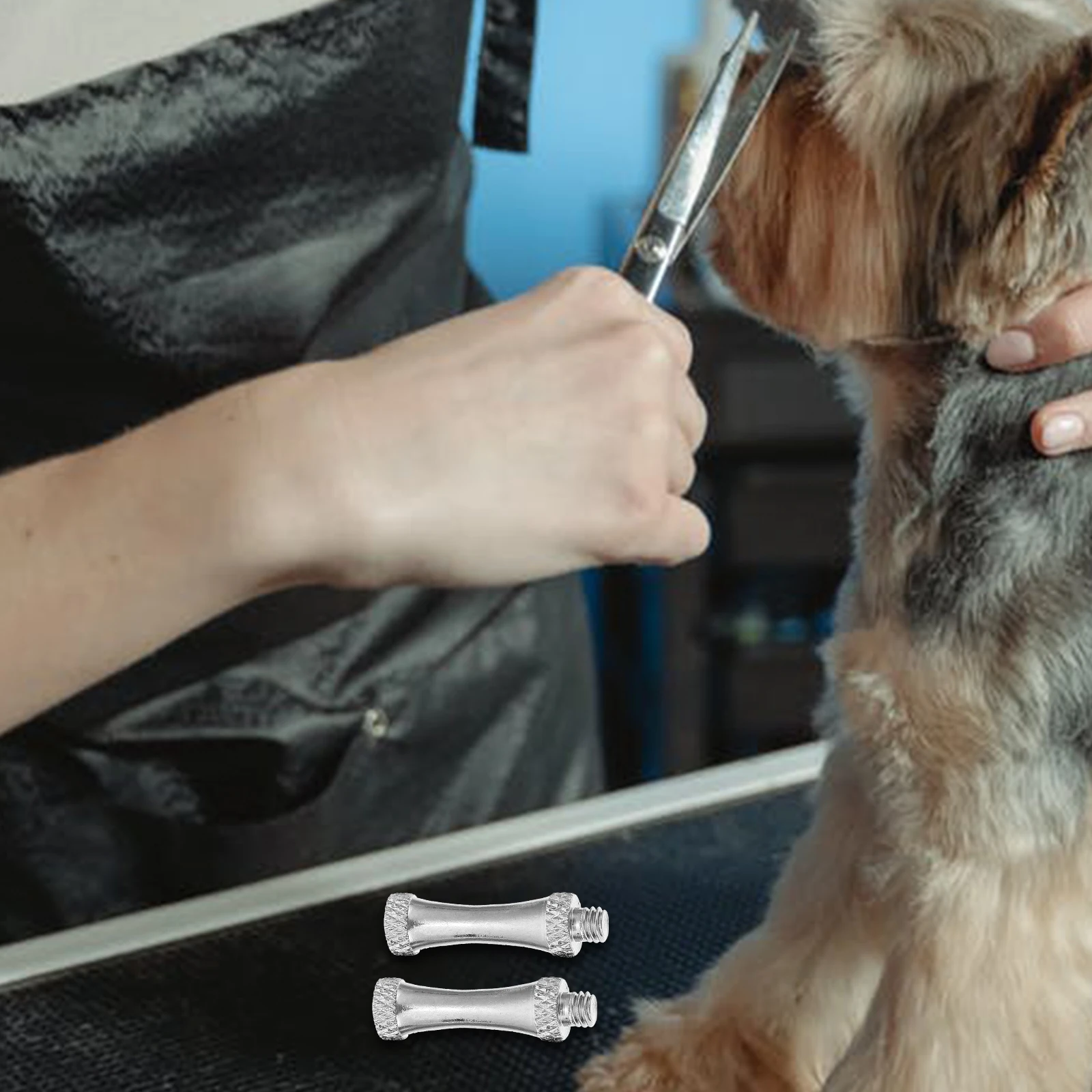 

12pcs Pet Hair Styling Scissors Steel Clipper Finger Rest Grooming Modeling Parts Dog Accessories Long Lasting Easy Use