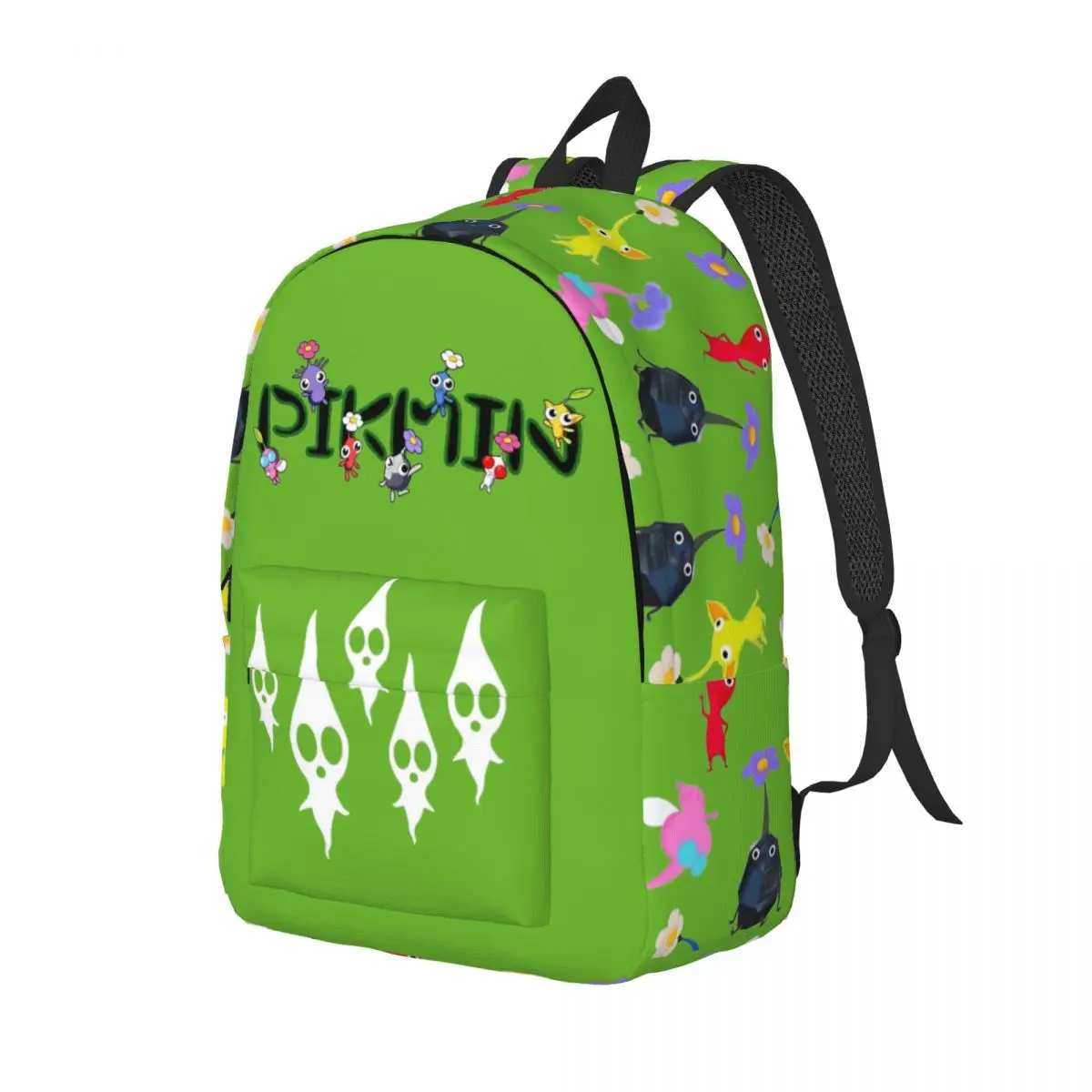 Sac à dos familial en toile Pikmin pour enfants, cartable de dessin animé mignon, sac à dos pour garçons et filles, sac à dos de voyage pour élèves d'âge althet d'école primaire