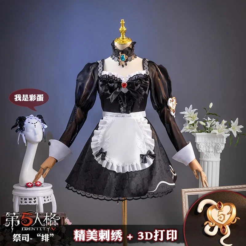 Game Identity V Fiona Gilman Priestess Crimson Mystery Cosplay Costume Halloween Outfits Women Clothing Full Set Accessory