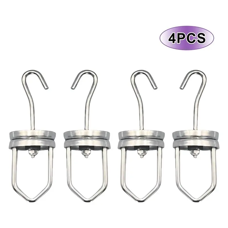 ABGE-Strong Hanging Rotating Spinner Hooks 110 Pounds Capacity 8PCS Paint Rotary Swivel Hooks High Temperature Rotary Hook