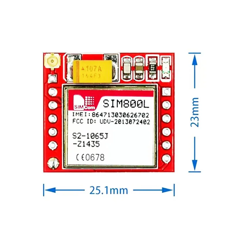 SIM800L Module GPRS Adapter Board GSM microSIM Card Core Board