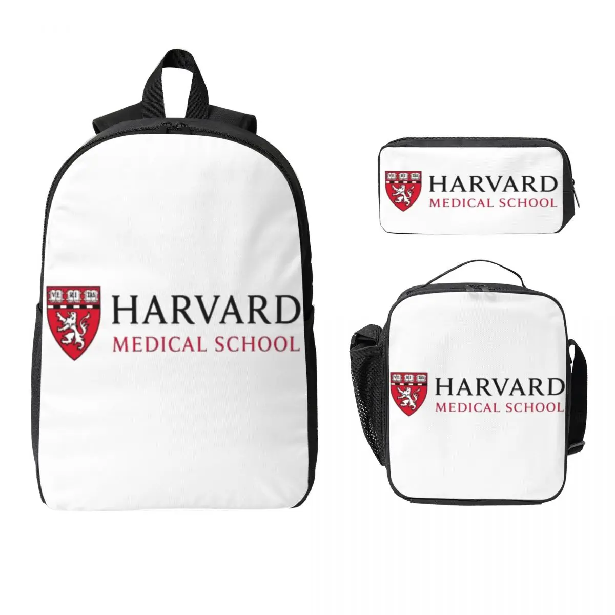 

Harvard Medical School Backpack Student Boys Girls BookBag School Bag Computer Shoulder Bags 3ps Insulated Lunch Bag Pencil Case