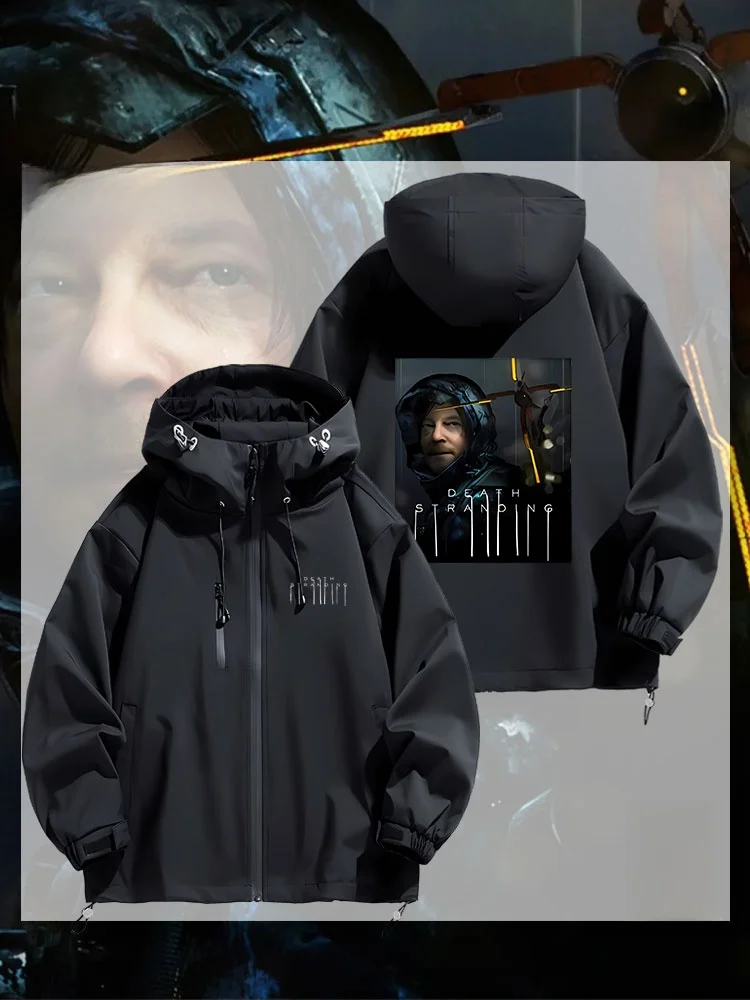 

Куртка для косплея Death Stranding для PS4, повседневная, водонепроницаемая, из полиэстера, с капюшоном, на молнии, молодежная, модная, весна-осень