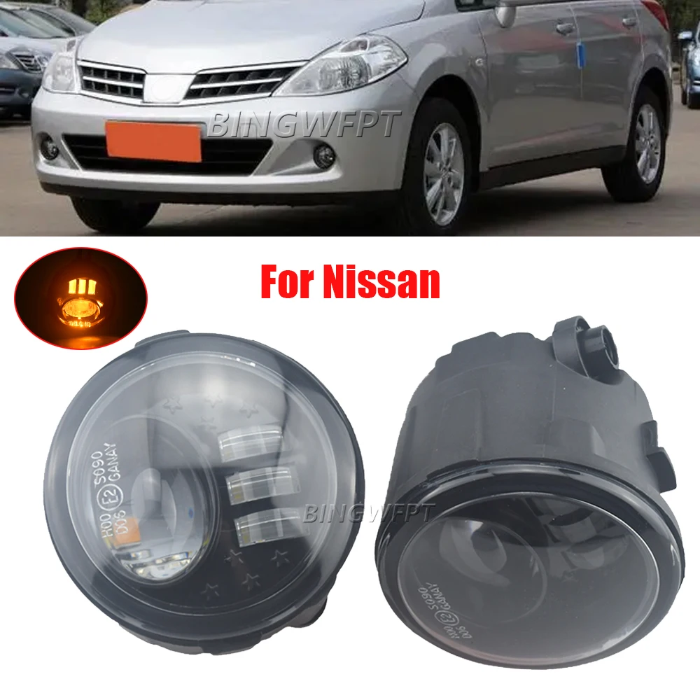 2X Fog Light Lamps Assembly LED Front Headlight For Nissan X-TRAIL (T31) Closed Off-Road Vehicle 2.0 dCi FWD 2007-2013