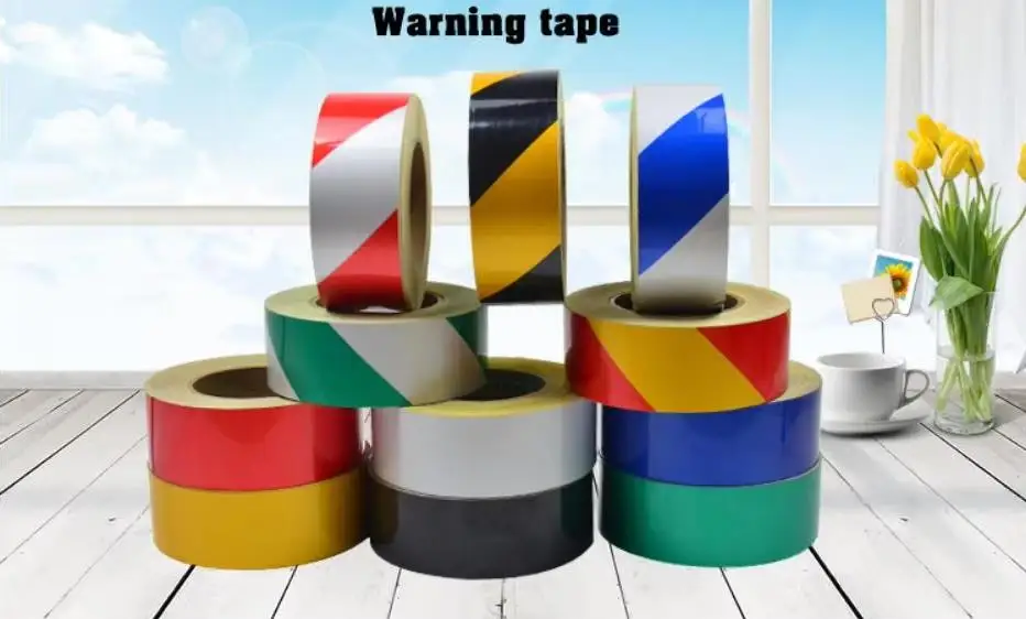 45m Width 20cm Low Reflective Traffic Warning Adhesive Tape, Roads, Buildings Nighttime Signs, Safety Equipment Warning Ribbon