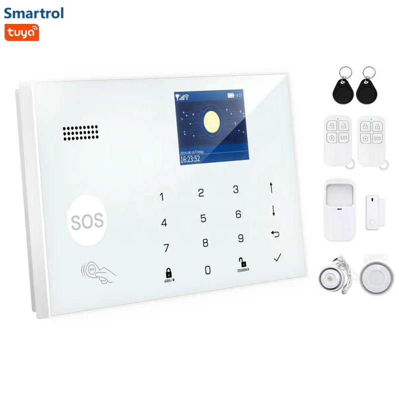 

Tuya Smart WiFi Anti theft Alarm Wireless 433 Alarm Host GSM Security Alarm System for Home Use