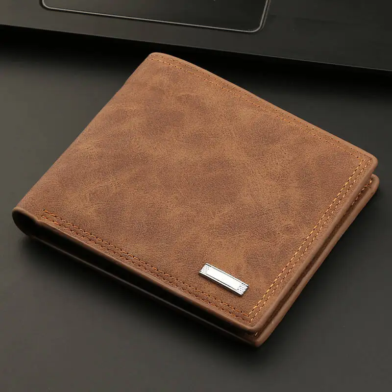 Custom Photo Wallet for Men, Personalized Picture & Text Engraved Bifold Wallet with Multiple Card Slots & Cash Pocket, Vintage