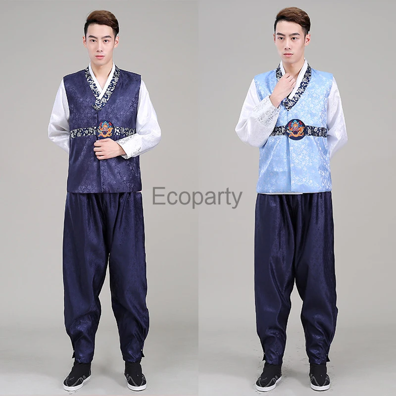 

Men's Traditional Korean Clothing Korean Hanbok For Men Vest Shirts Pants Suit Stage Dance Clothes Festival Performance Costume