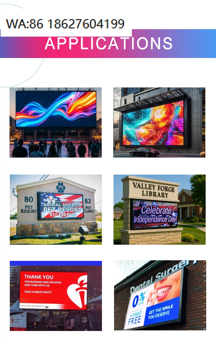 Digital Signage Advertising Display High Brightness Waterproof Display Screen P2 P3 P4 P5 P6 P8 P10 Billboard Para Publicidad