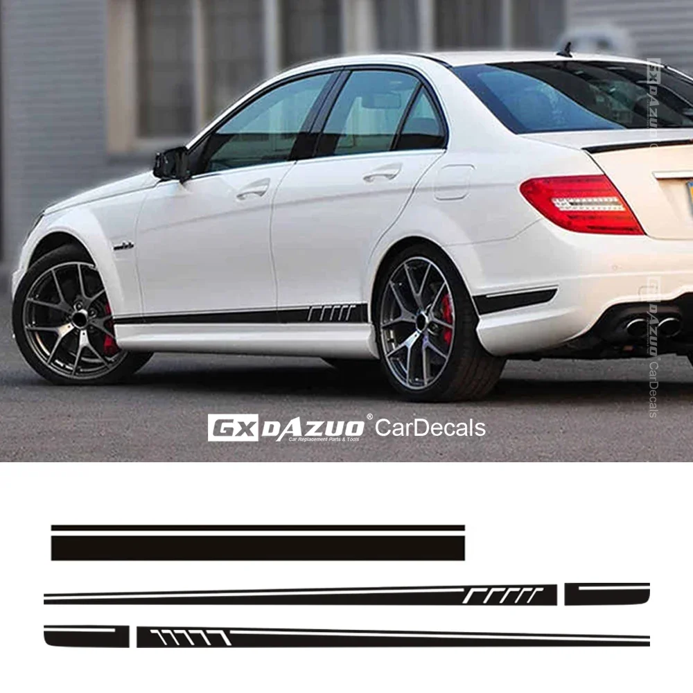 

507, наклейки с боковыми полосками, полосы на капот для Mercedes Benz C63 AMG Edition W204C, наклейки класса, 3D наклейка на панель из углеродного волокна