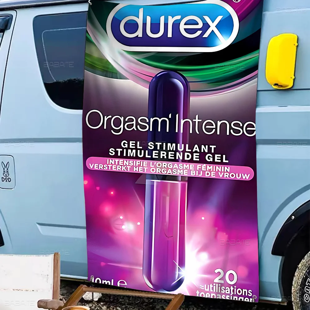 Sexy Condom Brand D-Durexes DIY Flag For Family Group Photo Living Room Home Dorm Decor Wall Art Decor Banner