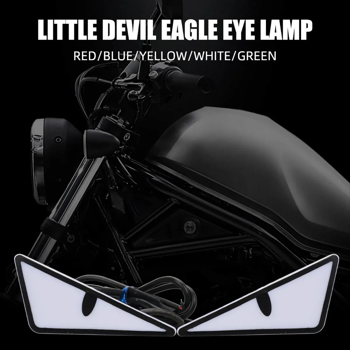 2pcs LED Devil's Eye License plate light Headlight For Car Motorcycl Universal Modified Decoration single light car Accessories image 2