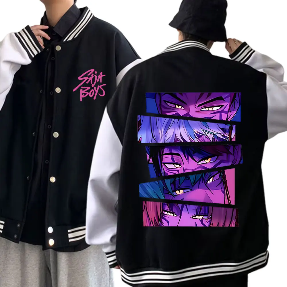 

Kpop Demon Hunter Saja Boys 2025 Baseball Uniform Jacket Hiphop Baseball Jackets for Fans Gift