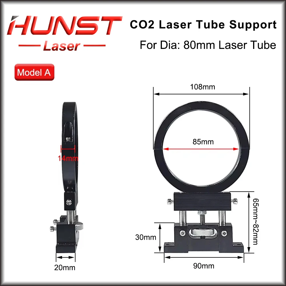 Hunst Co2 Metal Laser Tube Bracket Fixed Support Frame Diameter 80mm For Laser Engraving And Cutting Machine