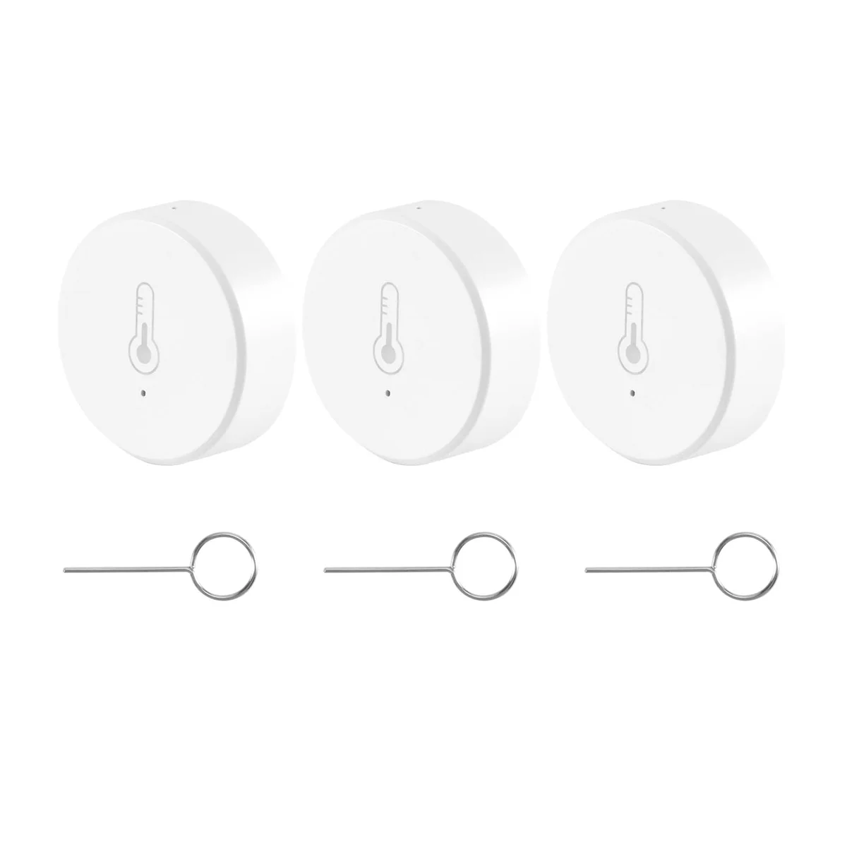 Sensor de temperatura y humedad inteligente Tuya ZigBee 3,0, seguridad alimentada por batería con la aplicación Tuya Smart Life Alexa(B)