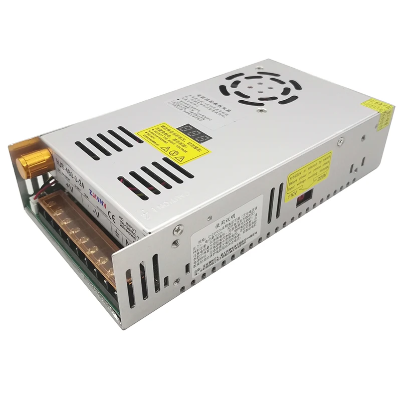 HJS-480 480W Switching Power Supply with Digital display Voltage Adjustable AC-DC 0-5V 12V 24V 36V 48V 60V 80V 120V 220V 300V