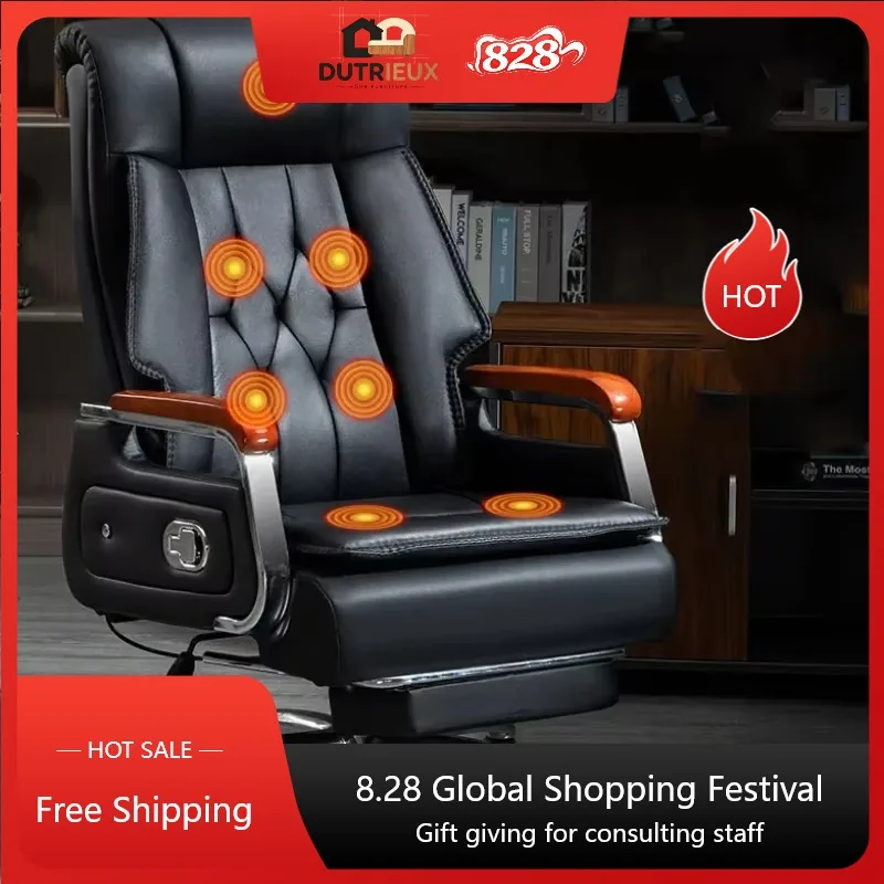 Luxairy Ergonomic Office Chair Lumbar Massager Designer Comfy Office Chair Modern Black Chaise De Bureaux Salon Furniture