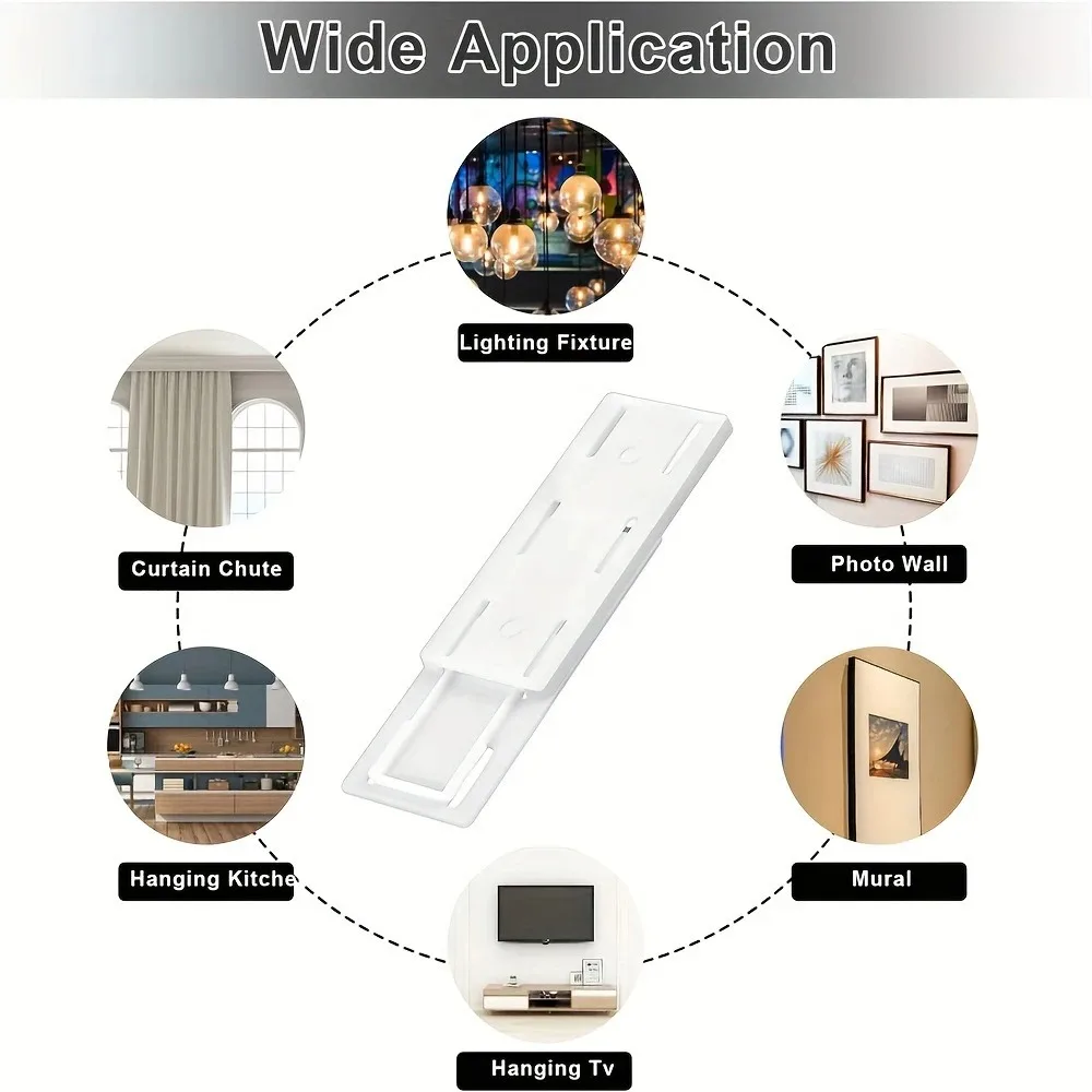 مثبت شريط طاقة ذاتي اللصق مثبت على الحائط، منظم كابلات قابل للإزالة، حامل مقبس سطح المكتب للمكتب والمنزل #4